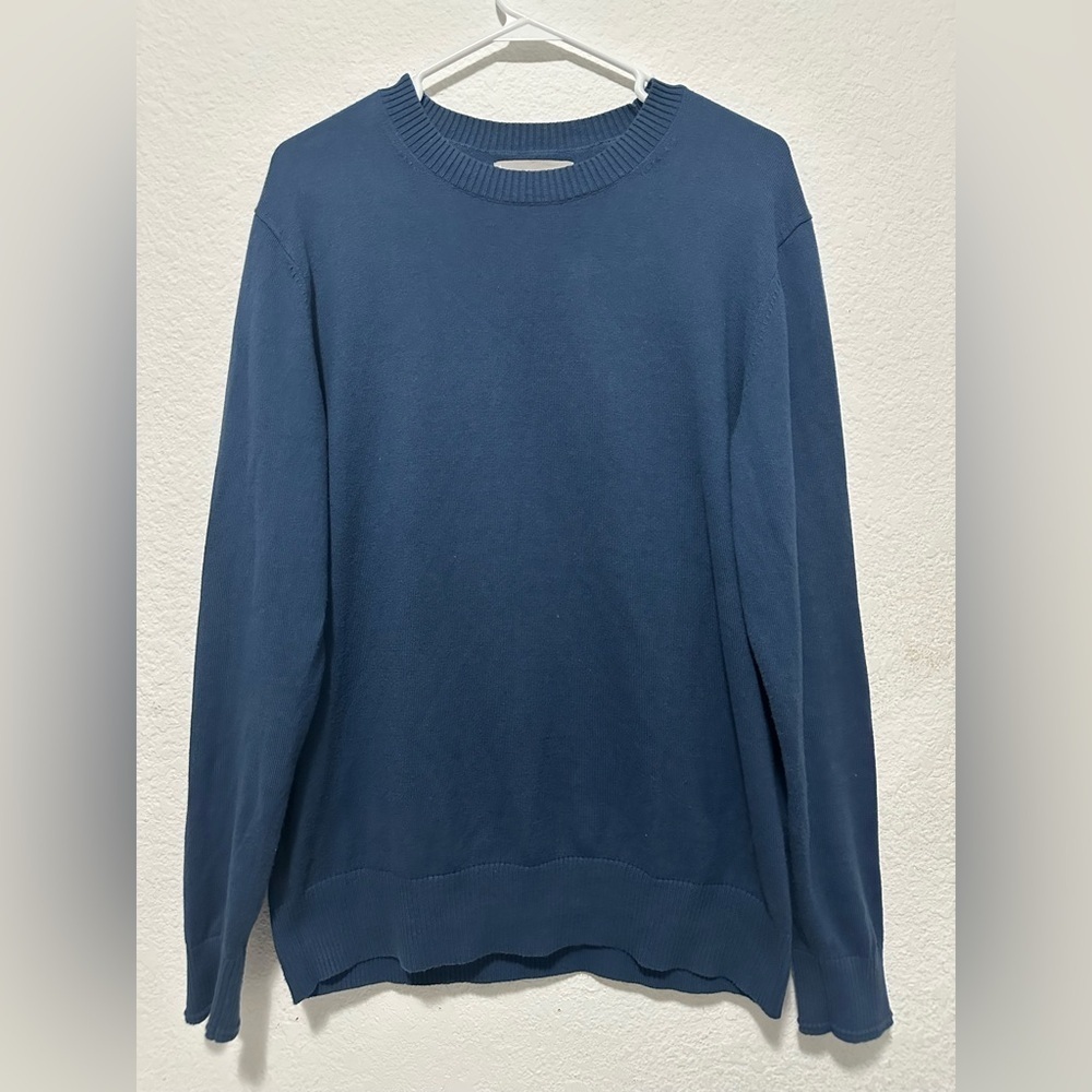 Everlane Round Neck Women’s Organic Cotton Blue Sweater Size M